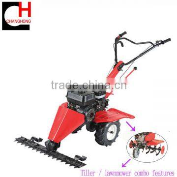 Multifunctional 196cc 6.5HP 168F engine gasoline lawn mower and tiller