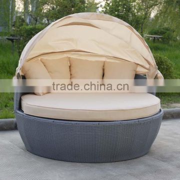 rattan roofed beach chair