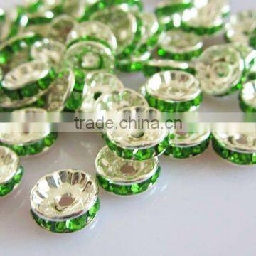 Fashion Shiny Crysta spacer beads! Loose 8mm Rhinestone Round Spacers beads