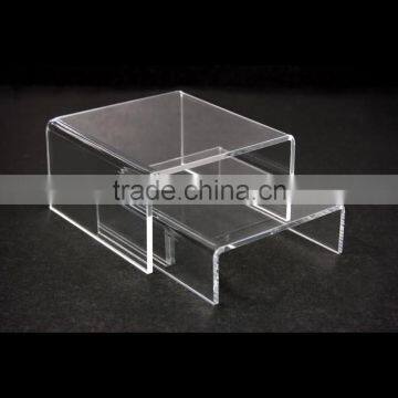 1 set = 2pcs of Clear Acrylic Riser Stand counter display Jewelry Gift 4"L x 4"W