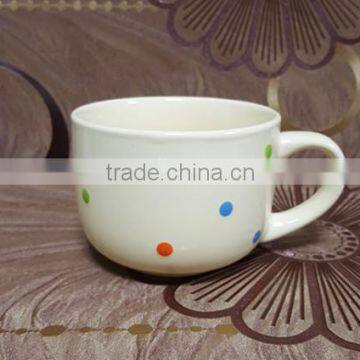 500 ml Handpaiting Stoneware Soup Mug With Small Dots photo-5