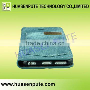 Attractive Jeans Patt Book Wallet Flip Leather Case Card Cover For Apple IPhone 6 photo-4