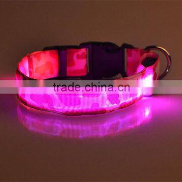 Camouflage LED Collar Lighted up Nylon LED Collar