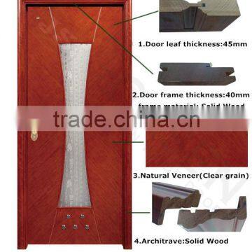 Guangzhou Glass Entri Door Wood Door Used Exterior French Door for Sale photo-2