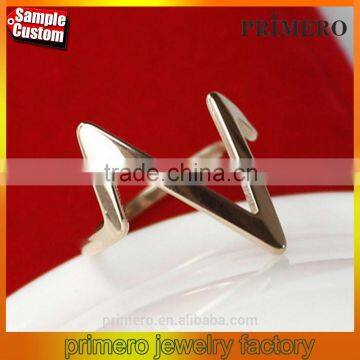 18K Rose Gold Plating Lightning Design Finger Rings Fashion Stainless Steel Jewelry Wholesale