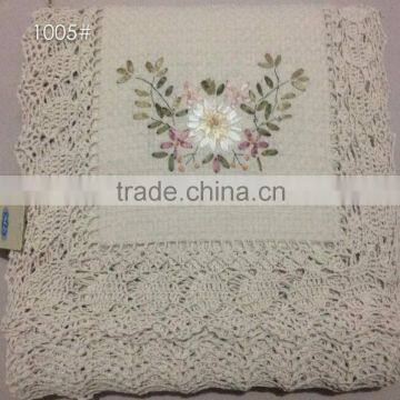 Floral Lace Tablecloths- Assorted Sizes- White And Cream photo-2