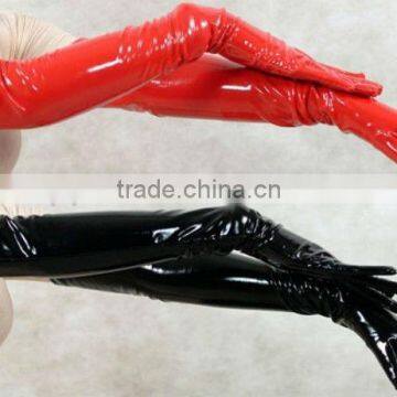 gothic long pvc glove