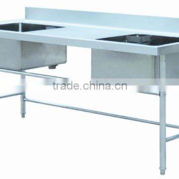 Hot Sales Double Sink With Drain Board/Kitchen Sink For Restaurant