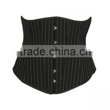 Polyester Underbust Pinstripe Black Corset