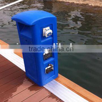 Marina plastic water power pedestal
