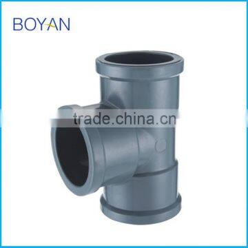 BOYAN taizhou pvc pipe fitting plastic pipe fitting pvc equal tee