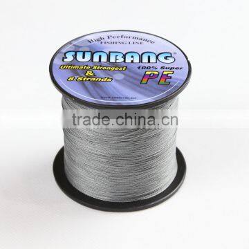Level Shape Grey Braided Line PE Fishing Line For General Fishing