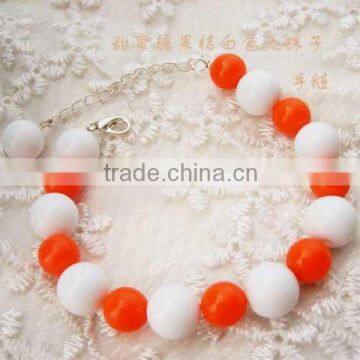 Wholesale fashion bracelet white jade with red agate beads bracelet jewelry