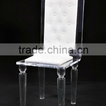 clear acrylic chair with foam pad