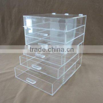 Clear 6 tier acrylic make up organizing drawer