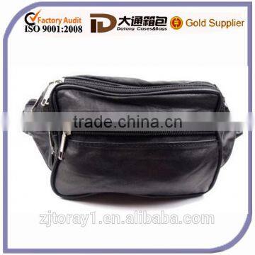 New design soft leather men waist bag first class price