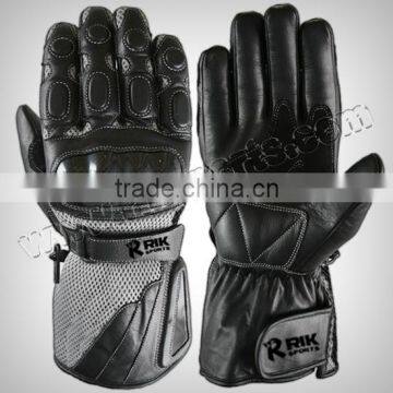 Beautiful Motorbike Gloves WIth Full grain genuine leather knuckle protection TPU protections at Fingers