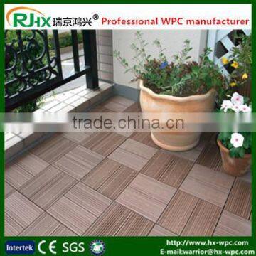 2016 new design new tech extruded wood plastic composite decking floor with DIY style