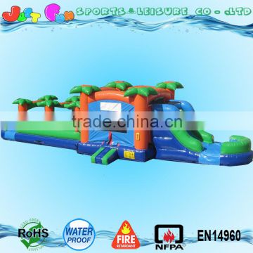 inflatable Paradise 3 Option Obstacle Course Slide Wet Dry