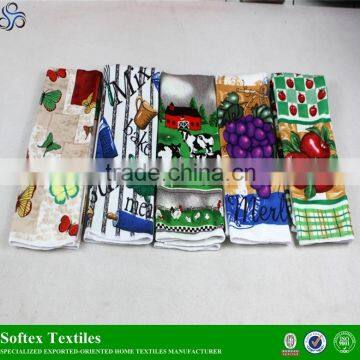 Cheap microfiber tea towel,Complete sets of series of printed tea towel