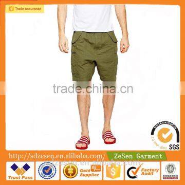 New Woven Cotton Slim Fit Cargo Shorts In Khaki Color For Men Wholesale