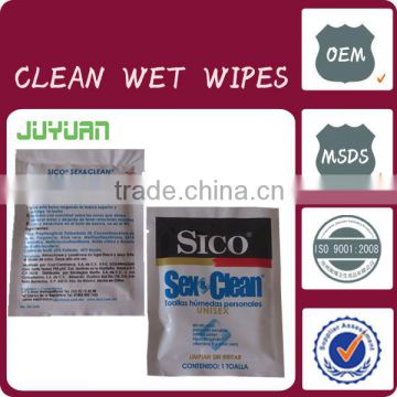 Disposable 1pc Sex Men Wet Tissue Oem Welcomed