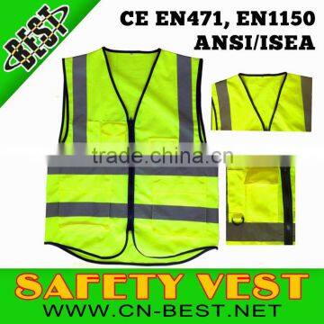 EN ISO 20471 hot sell High Visibility vest/Hi Vis Viz Zipped Vest Waistcoat/High Visibility Waistcoat wholesale