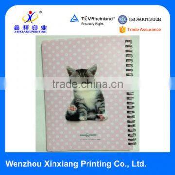Hardcover bound customized spiral a5 notebook