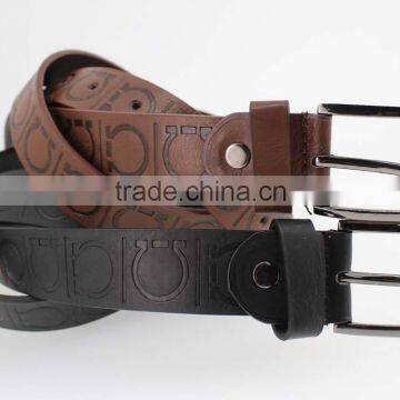 1 INCH Men's Fashion Black PU Leather Belt Casual Waist Belt for Jeans photo-5