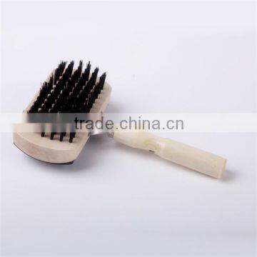 double head Pet brush in wood handle