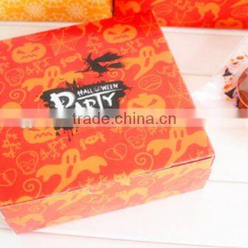 Yellow pumpkin Halloween candy box of biscuits small west baking box egg tarts puffs nougat packing box