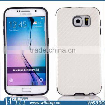 Wholesale Grain Carbon TPU Case Protective Case Cover For Samsung Galaxy S6 photo-6