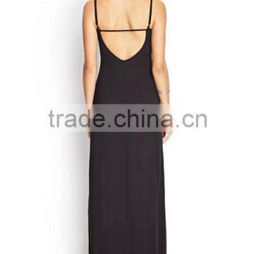 Clothes Suspender Black Maxi Dresses for Women photo-3