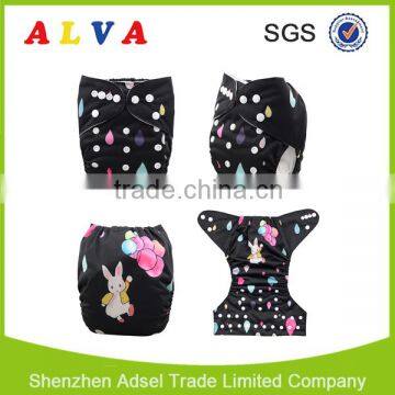 Alva New Pattern Rabbit and Balloon Baby Diaper Cloth Diaper Manufacturers in China