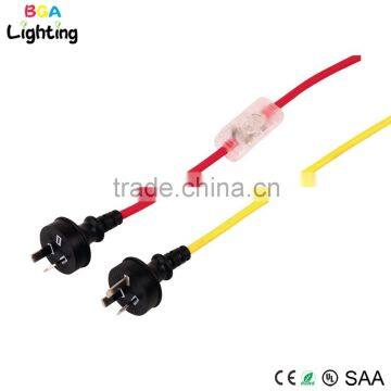 Electrical cord SAA plug with transparent switch