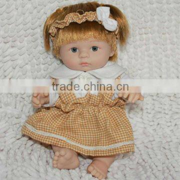 Mini reborn baby doll 10 inch vinyl girl doll