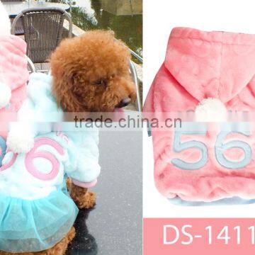 Sweet Hot Sale Soft Female Plush Cute Pet Dress Dog Clothes photo-2