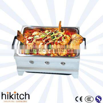 commercial charcoal barbecue fish pan