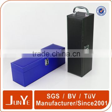 good sewing foldable leather box for wine bottles packaging