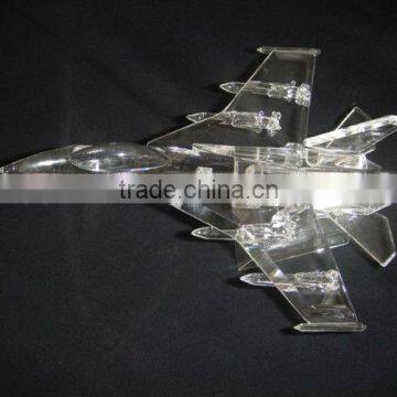 Beautiful Crystal Warplane Model