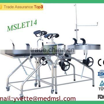 MSLET14M Best price Stainless steel delivery bed Adjustable Delivery Bed in hospital