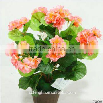 Cheap Wholesale Artificial Silk Begonia Flower Bouquet For Home Decoration photo-4