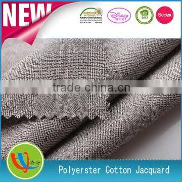 2014/2015 100% Cheap fabric 100D polyester cotton jacquard fabric textile for fashion korean ladies pants shirt