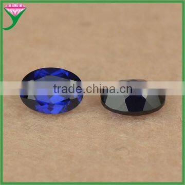 Wholesale High Quality AAAAA Oval Cut 34# Artificial Synthetic Blue Corundum photo-3