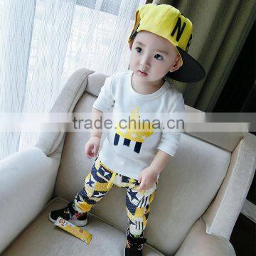 Hot selling Children Clothing Sets Plrint Frock Designs Cotton Suits Of Child Clothes