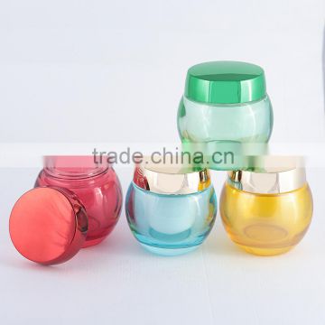 15ml-50ml glass cosmetic pot with gold lids