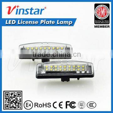 E-Mark approved Super bright 18-SMD car led license plate lights for Mitsubishi