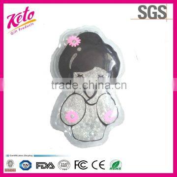 Cute cartoon person gel ice beads PVC hot cold pack