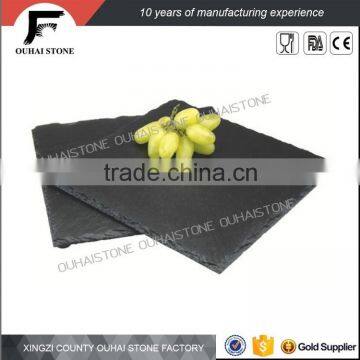 Black stone plate natural surface finish slate stone plate