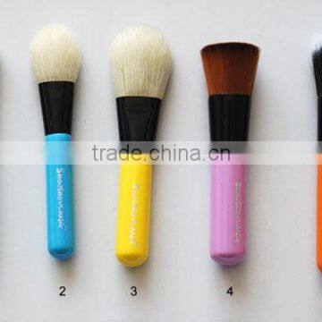 portable makeup brush travel case 5 pieces colorful handle